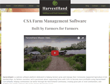 Tablet Screenshot of harvesthand.com